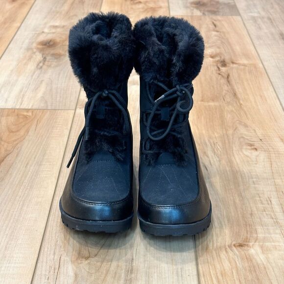EUC JBU Colorado Women's Faux Fur Outdoor All-Terrain Winter Boot Black Size 8 - Picture 2 of 15